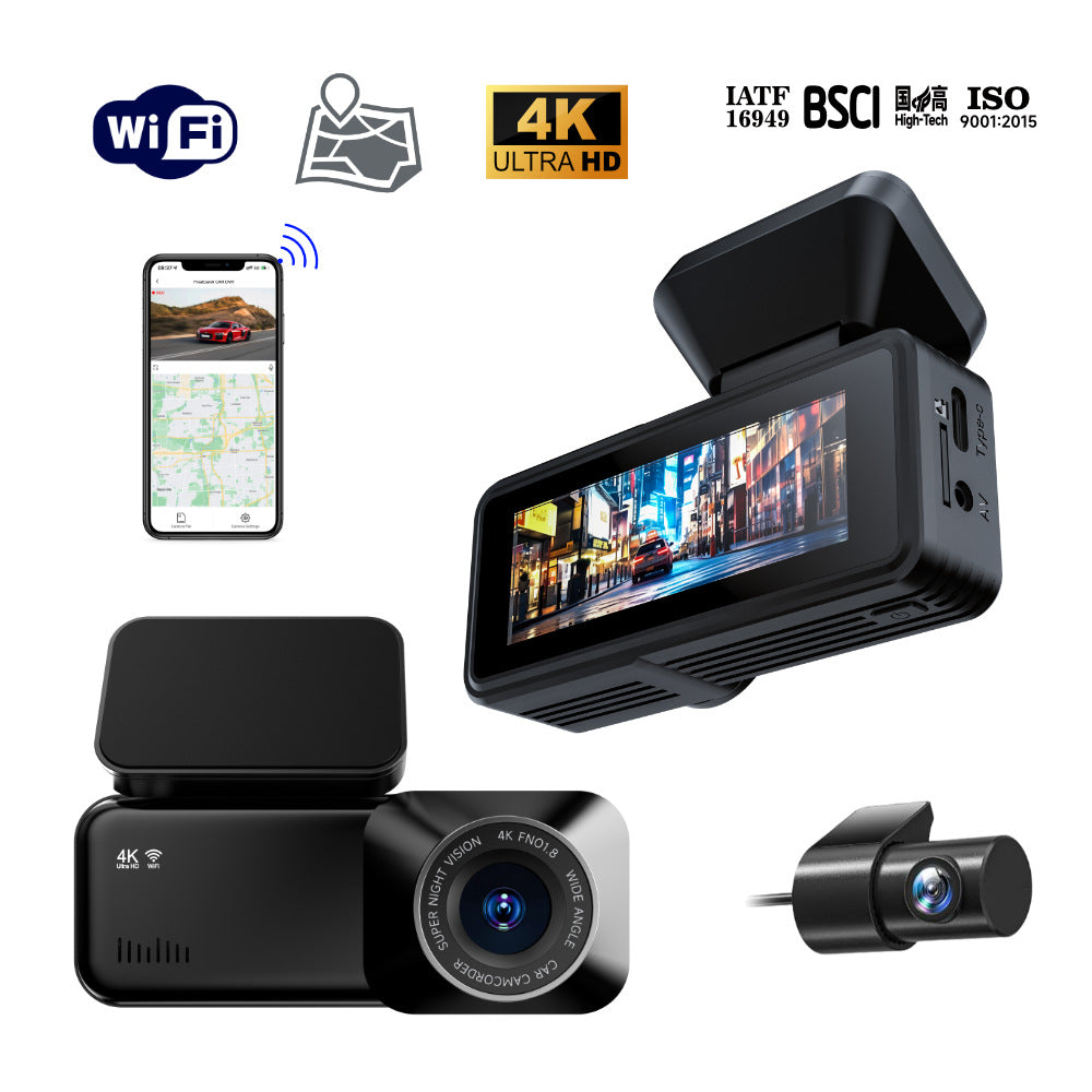 Driving Recorder Night Vision HD 4K 5Gwifi Dash Cam