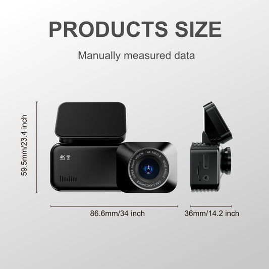 Driving Recorder Night Vision HD 4K 5Gwifi Dash Cam