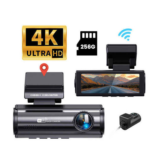 Mini Dash Cam With Front and Rear Wifi GPS FHD 2160P