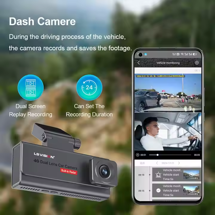 LS VISION 4K WiFi GPS Dual Lens Dash Cam