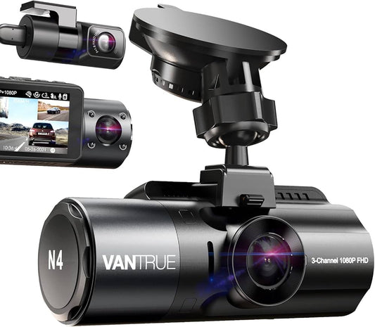 Vantrue N4 3-Channel Dash Cam – Complete Inside & Outside Coverage