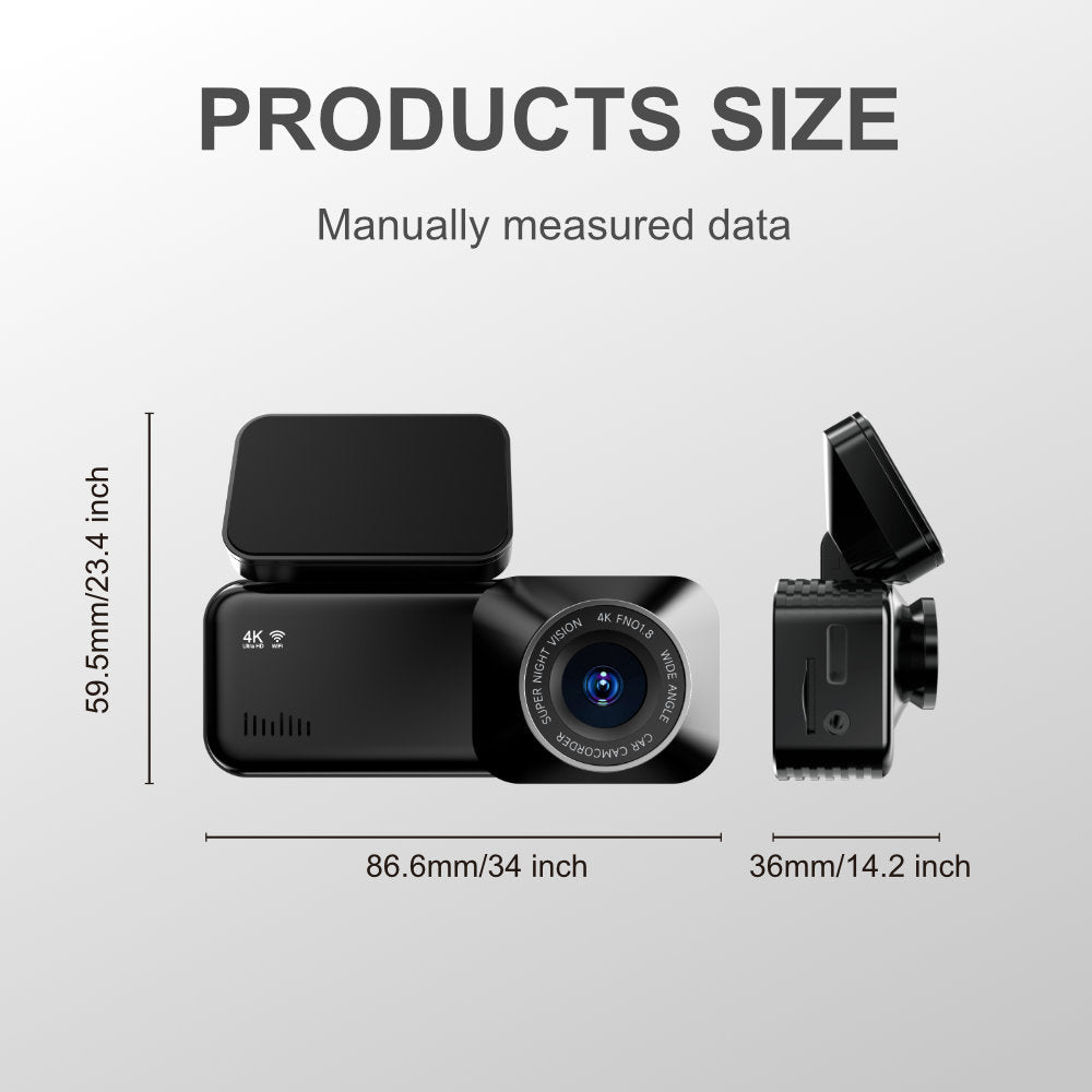 Driving Recorder Night Vision HD 4K 5Gwifi Dash Cam